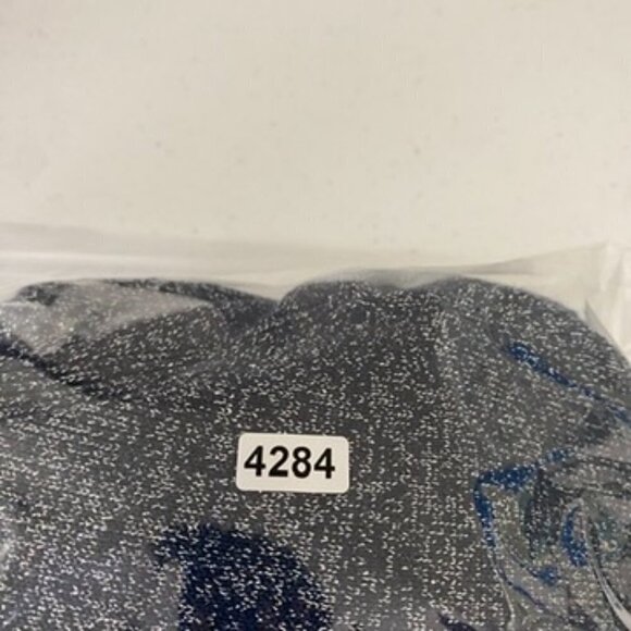 Sachin & Babi Amelie Metallic Sheath Dress Long Sleeves Puff Shoulders Blue - Picture 9 of 9